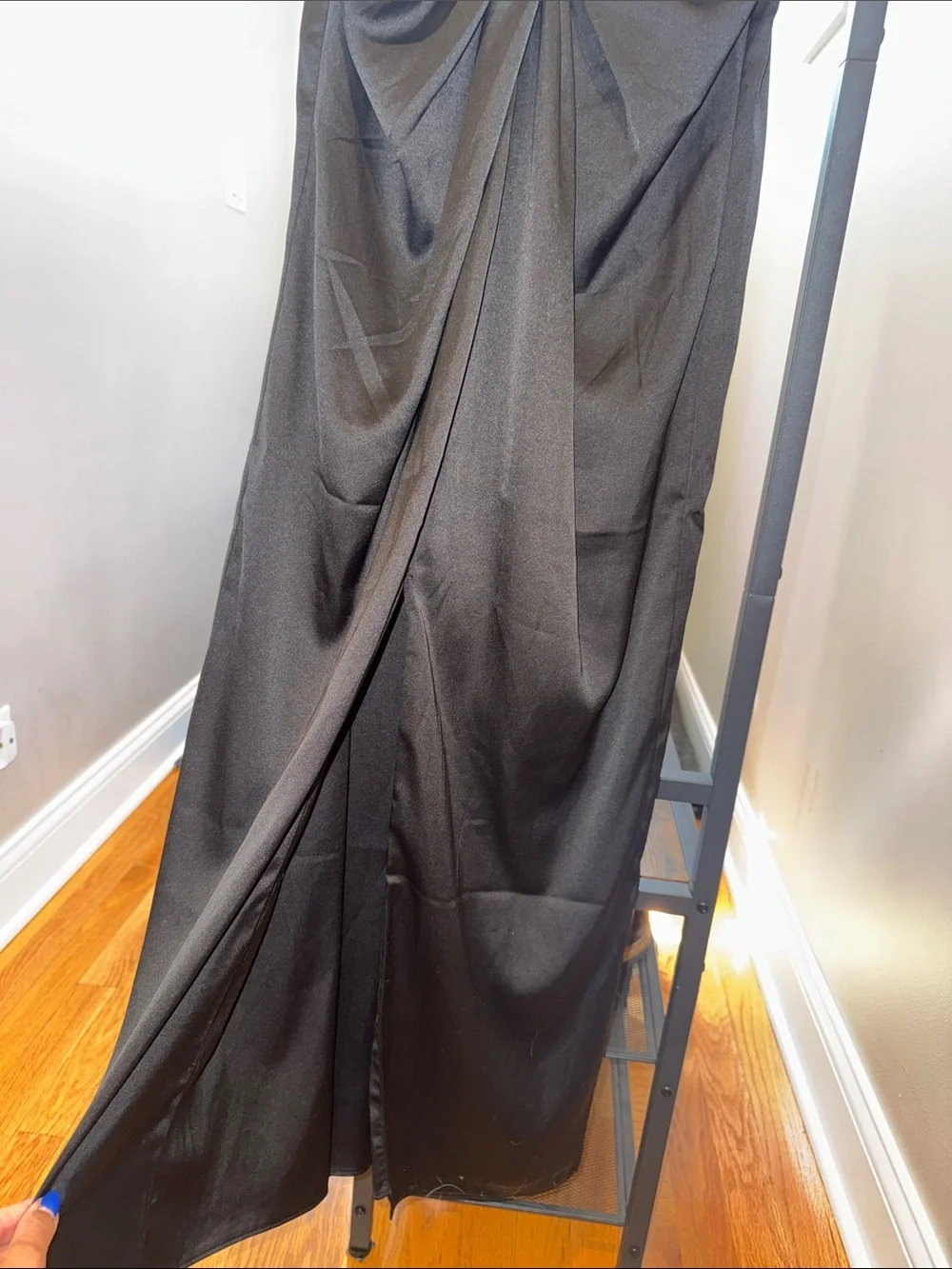 Abercrombie & Fitch Black Twist-Front Maxi Dress
